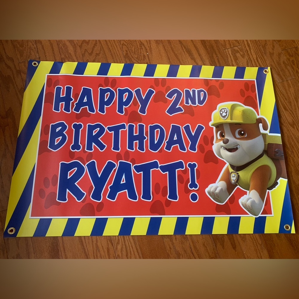 Paw Patrol Birthday decoration Banner